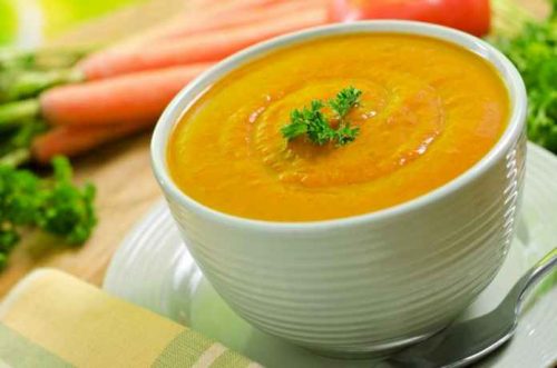 Cannabis infused carrot and ginger soup