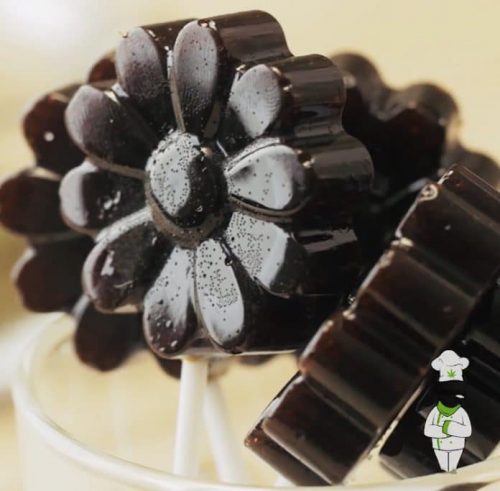 Cannabis lollipop candy made from THC tincture