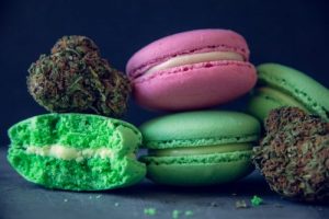 Homemade weed infused macarons edibles