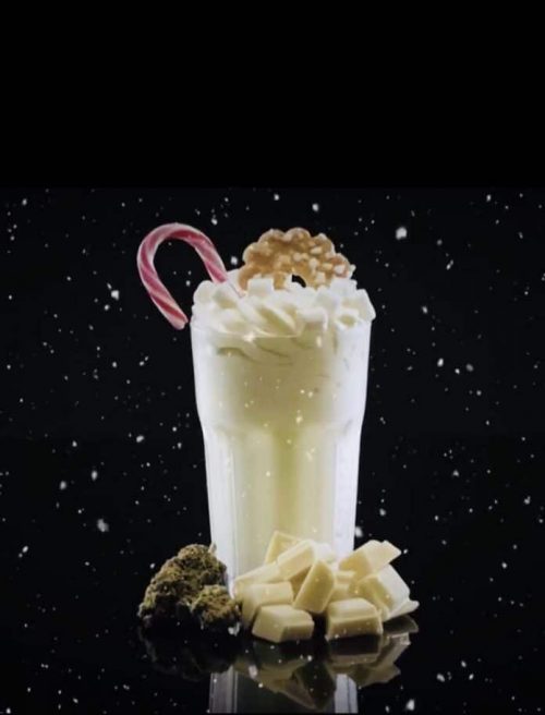 THC infused white chocolate milk for christmas