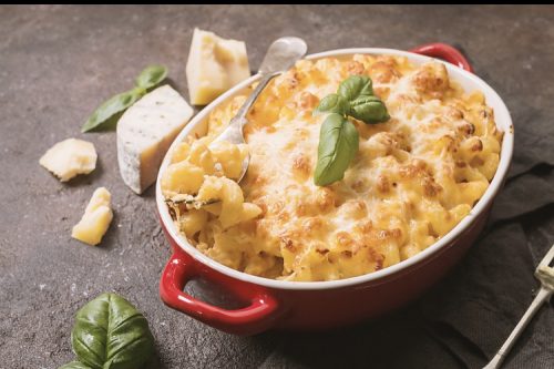 Weed infused baked mac and cheese