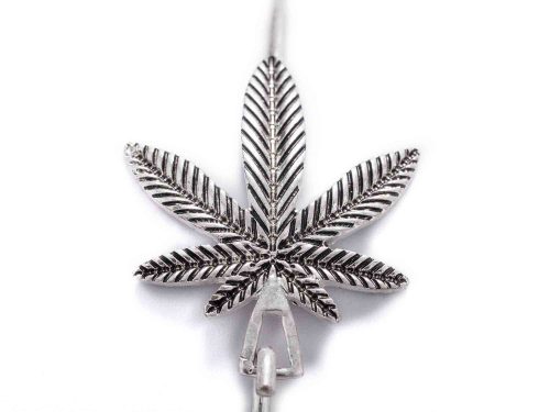 Silver Weed Leaf Bracelet - Image 2