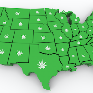 US Cannabis Legalization, Weed map of the US 