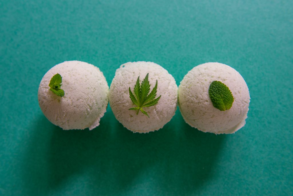 three cbd bath bombs