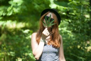 model that represents cannabis beauty