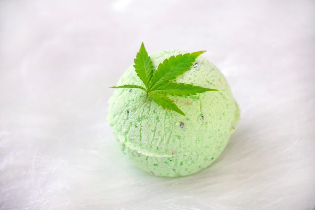 CBD bath bomb for CBD pedicure