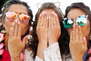 three ladies with manicures