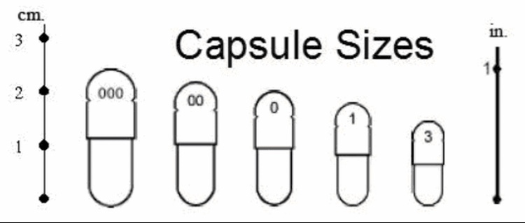 Empty CBD capsule sizes