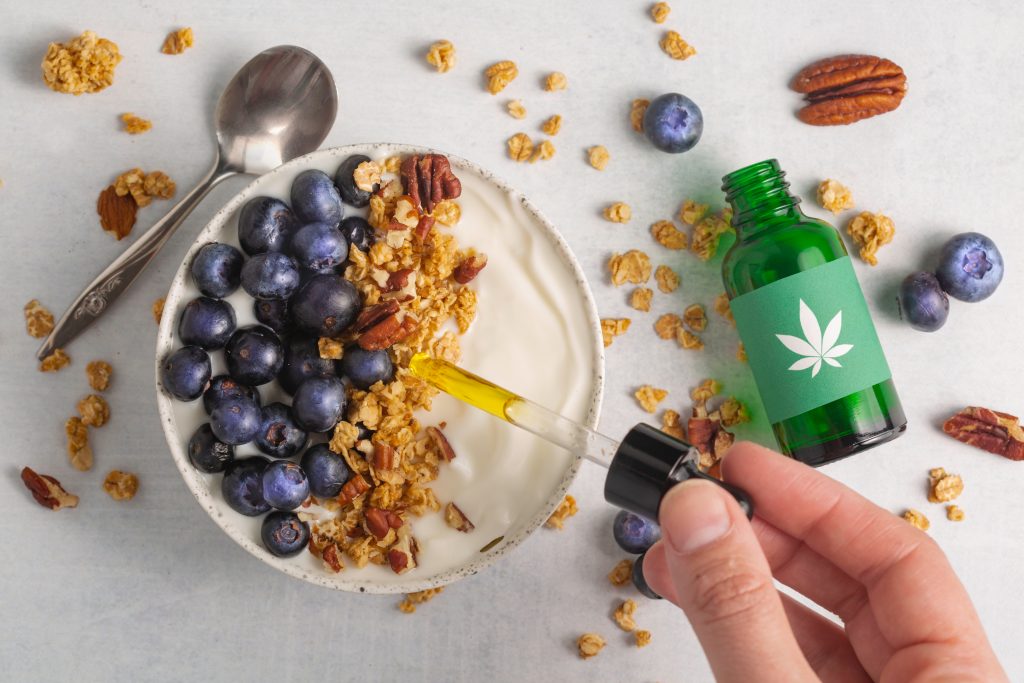 cbd oil yogurt bowl for weed edibles