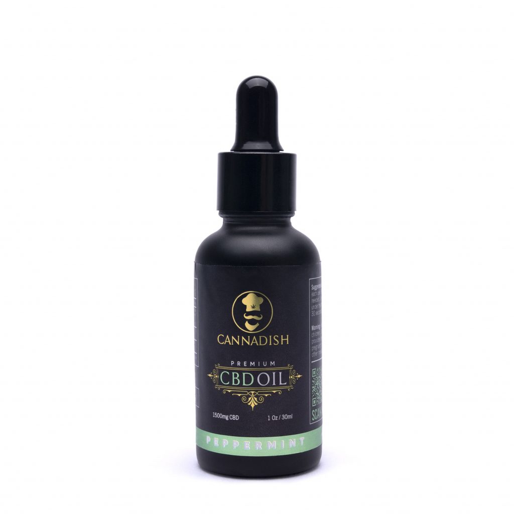 1500 mg CBD oil with peppermint flavor for cooking