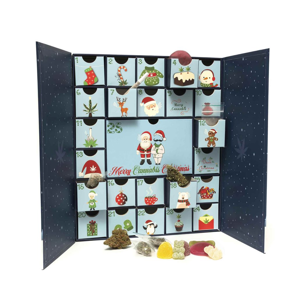 Cannabis Christmas Advent Calendar with doors